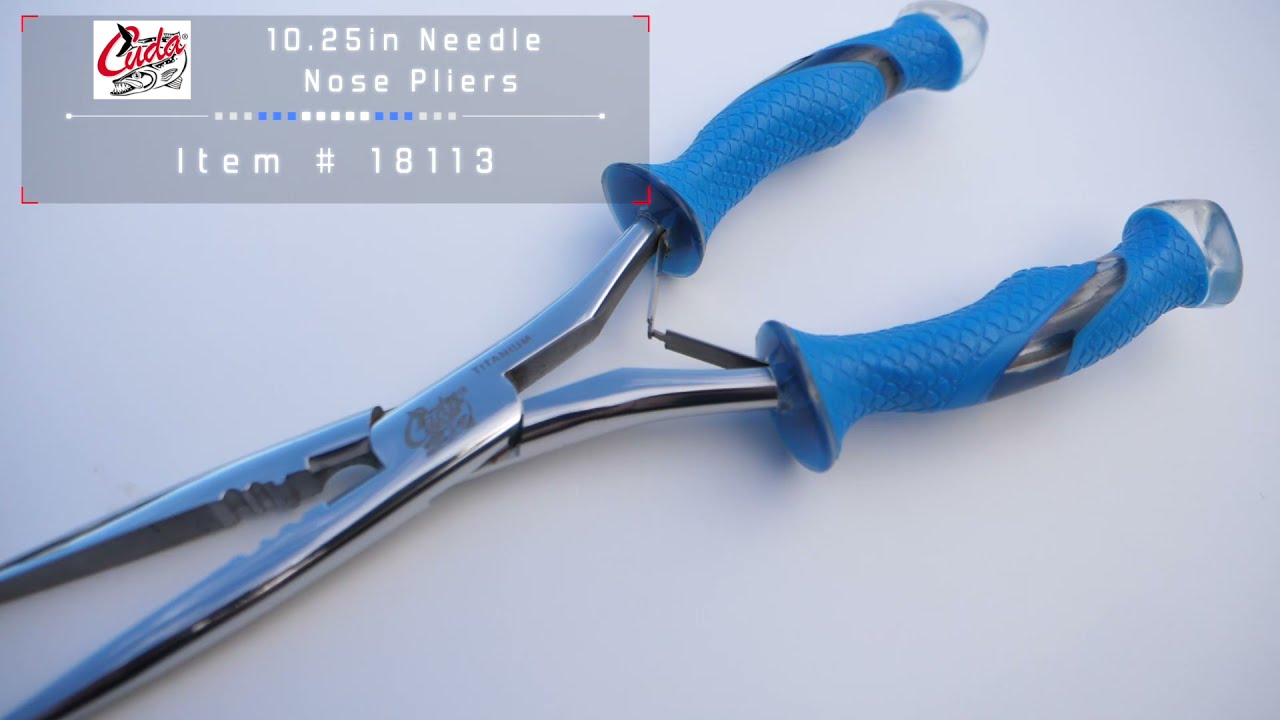 CUDA 10 1/4 Titanium Bonded® Stainless Steel Freshwater Long Needle Nose  Pliers