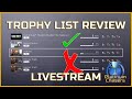 Reviewing YOUR Trophy Lists LIVESTREAM PART IX