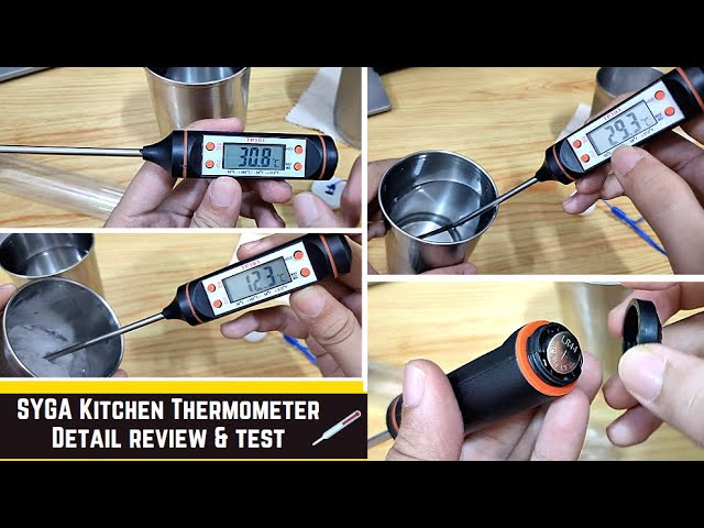 Alpha Grillers Food & Meat Thermometer for Oven w/Temperature Probe, L