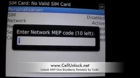 How to Unlock Blackberry Bold 2 9700 by Code T-Mobile AT&T Bell Telus-CellUnlock.net
