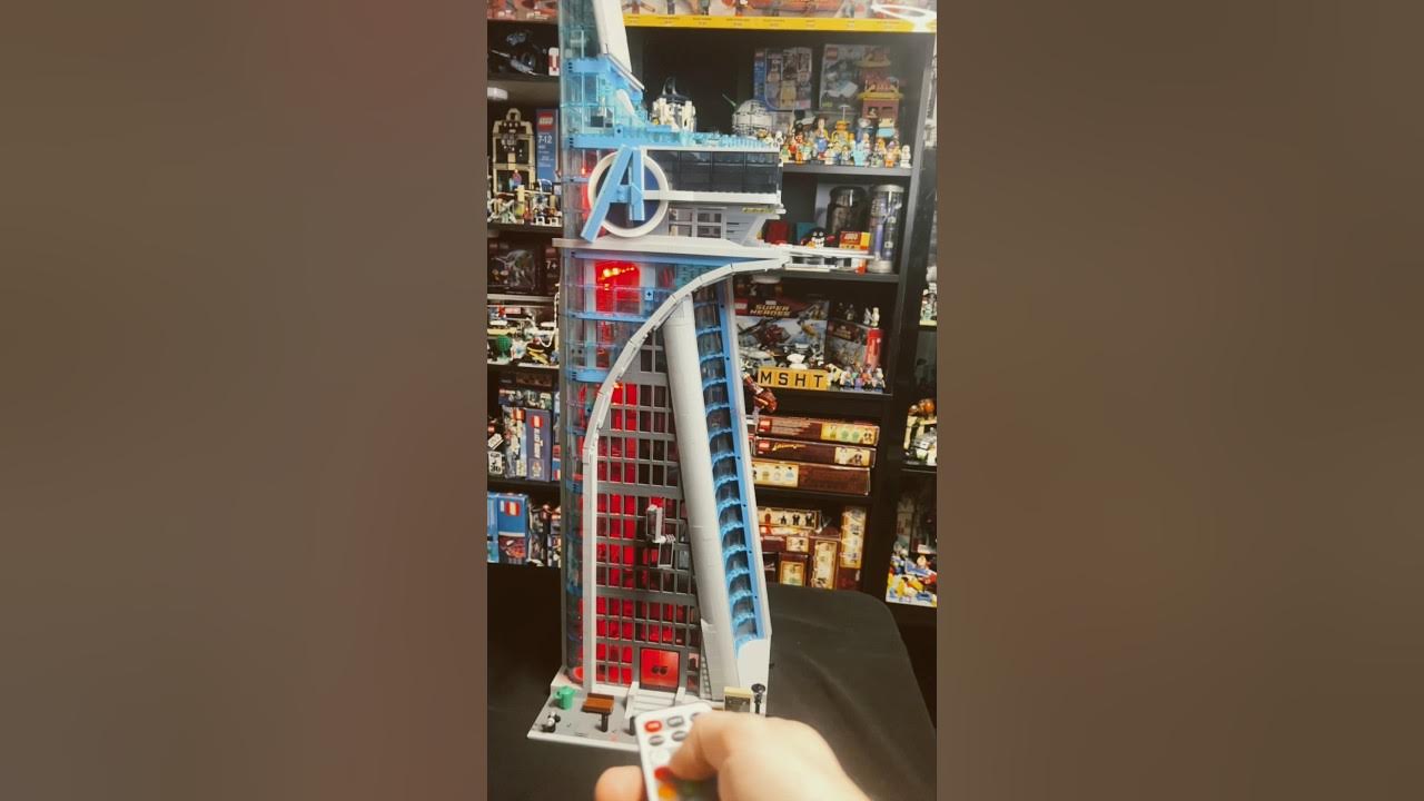 LEGO AVENGERS TOWER - Placement In The City With LEDS! 