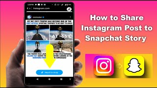 How to Share Instagram Post to Snapchat Story