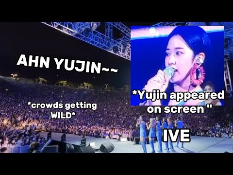 crowds went wild when YUJIN appeared on screen