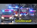 [Großbrand in Hilden] - Einsatzfahrten Feuerwehren und Rettungsdienst Kreis Mettmann I Großeinsatz