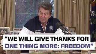 Hear Ronald Reagan's 1988 Thanksgiving address to the nation