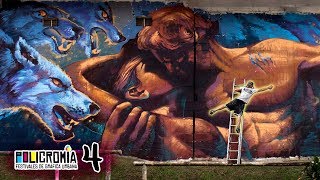 'INFINITE LOVE' Huge Street Art Mural - Policromia Tour(EP04)