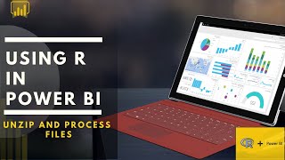 unzip and process files in power bi using r integration