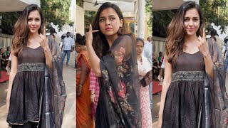 Bigg Boss Season 15 Winner Tejaswi PrakashArrives For Casting Their Vote For Loksabha Elections