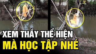 Sư thầy thể hiện sự nguy hiểm khi qua cầu khỉ | Hài tin việt mới nhất | Tô Tin Tức