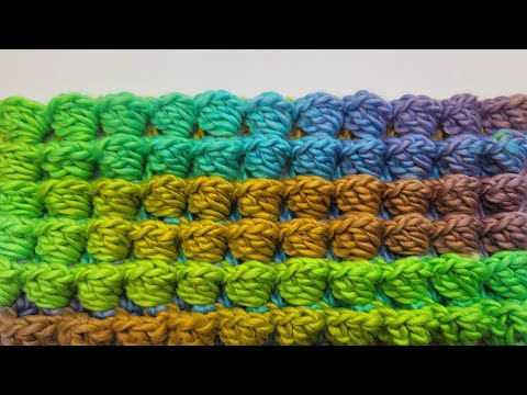 VERY EASY Crochet Stitch For Blankets And Scarfs / Deep Pockets Stitch