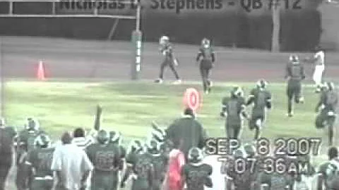Nicholas D. Stephens #12 QB, Junior Prep highlight...