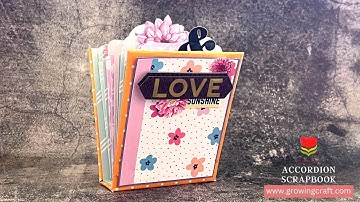 Accordion Scrapbook - Photo album making - paper craft tutorial - Birthday scrapbook