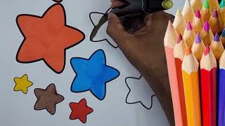 A Ram Sam Sam A Guli Guli | How To Color In Stars?| In Which Color Do You Like Most @colourwithab