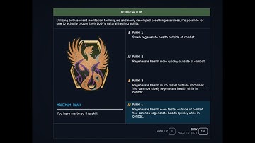 Starfield - Rejuvenation Perk - how to quickly unlock all the ranks.