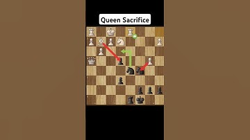 Sacrifice Queen + Knight #chess #chesscom #checkmate #gaming #chessgame