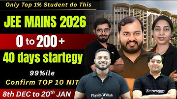🚨Jee Mains 2026 | Last 40 Day