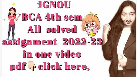 #ignou#solvedassignments #4th sem all solved assigments2022-23 in one video pdf#arpitashilpi #ignou