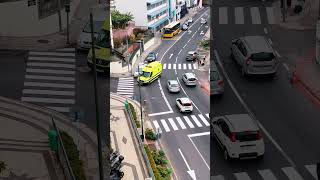 BVM Ambulance Responding Code 3 Funchal Madeira #ambulance #police #madeira