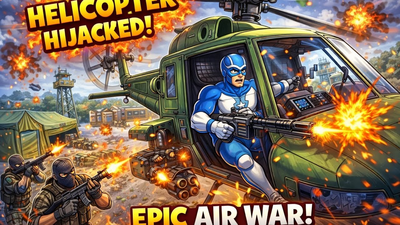 🚁🔥 ROPE HERO HELICOPTER MISSION – ARMY CAMP ATTACK! 😱 🔥🚁