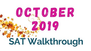 Oct 2019 SAT Math S4 | Solved by a Yale Grad