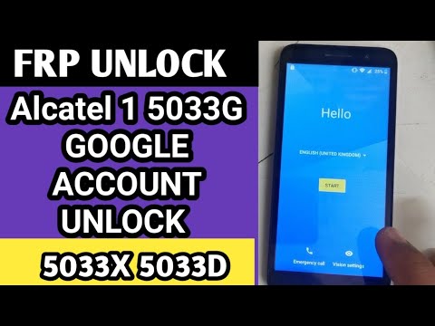 Alcatel OT-5033G, 5033A, 5030D GOOGLE ACCOUNT BYPASS WITHOUT PC 2020 VER:8.1