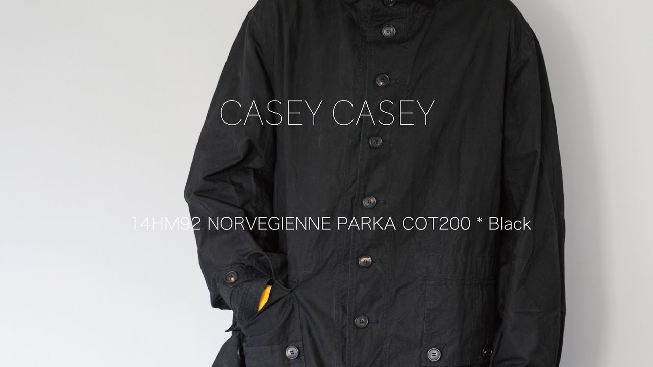 CASEY CASEY * 14HM92 NORVEGIENNE PARKA COT200 * Black - YouTube