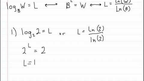 Logarithms Part 2 Exact Values