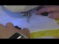 Machine quilting using a sunflower stencil