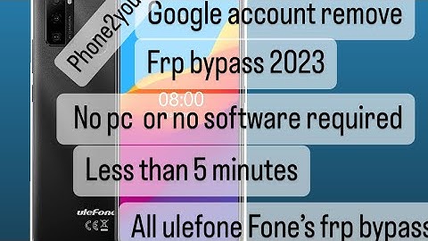 Ulefone note 10 Google account/ Frp bypass android 11