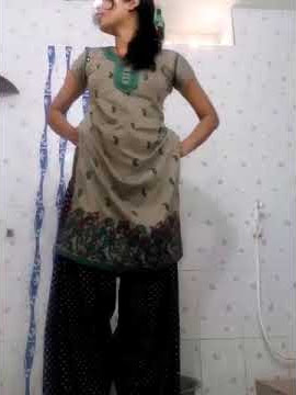 college girl in bathroom