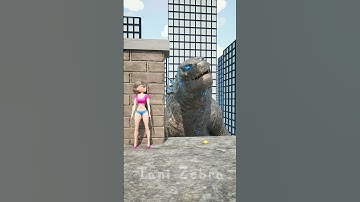 Feed Godzilla with a Lemon #funny #animation #scaryteacher #shorts