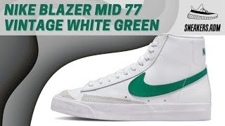 Nike Blazer Mid 77 Vintage White Malachite Green (W) - CZ1055-119 - @sneakersadm - #nike #nikeblazer