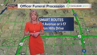 Roads to avoid for fallen Officer Glasser's funeral procession