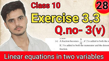 Exercise 3.2  Q.no 3(v) chapter 3 |Class 10  maths NCERT solutions by chapra study point #NCERT