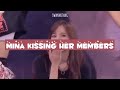 TWICE MINA kissing her members