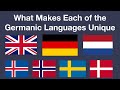 What makes each of the germanic languages unique english german dutch swedish and more