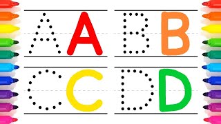 Perfect Learn to WRITE and DRAW ABCD in English | A to Z Alphabets | a for apple b for ball #abcd
