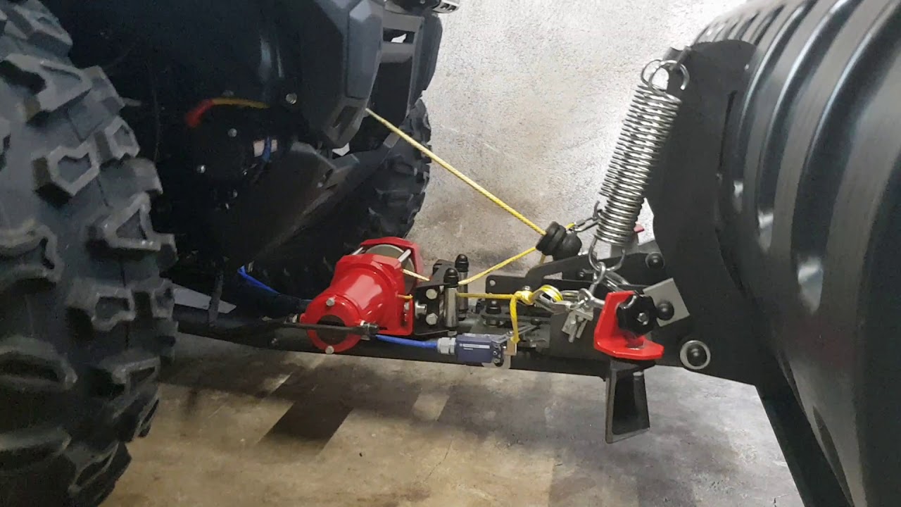 Cf moto atv snow plow system YouTube