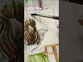 Watercolor girl illustration #ytshorts #artshorts #youtubeshorts #watercolorforbeginners #watercolor