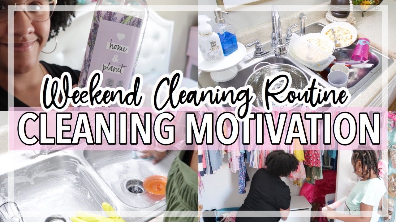 WEEKEND CLEANING ROUTINE 2 DAYS OF CLEANING MOTIVATION LAUNDRY