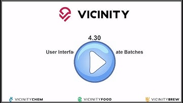 Vicinity Software 4.30 Create Batches UI Changes - Formula and batch processing software