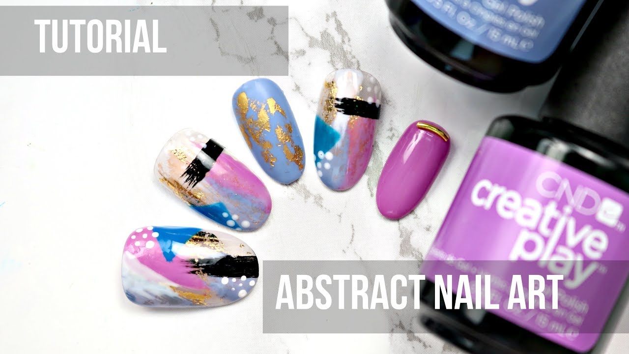 TUTORIAL | ABSTRACT NAIL ART- Creative Play Gel Polish - YouTube