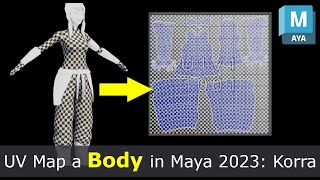 UV Map a Body in Maya 2023: 🔥🌊Korra💨🌎