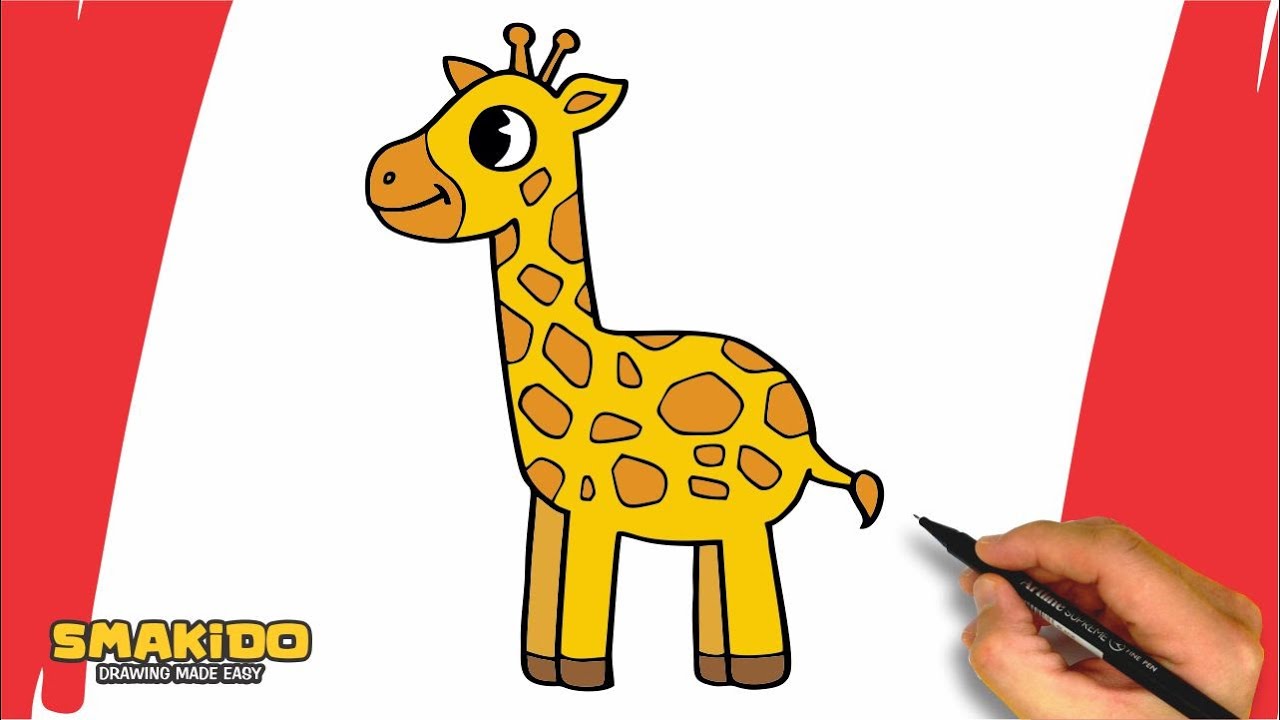 Giraffe Drawing for Kids - PRB ARTS