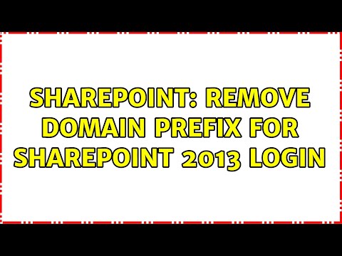 Sharepoint: remove domain prefix for sharepoint 2013 login (2 Solutions!!)