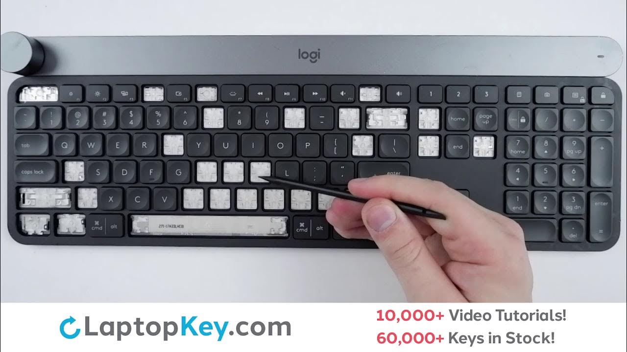 Logitech Keyboard Keys Repair Installation Craft Advanced Wireless Keyboard - YouTube