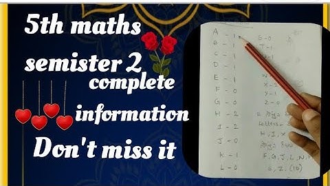 5th class maths semister 2/ complete information/Don