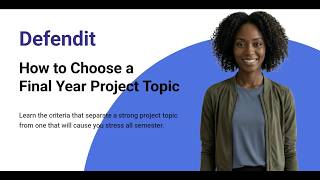 How to Choose a Final Year Project Topic