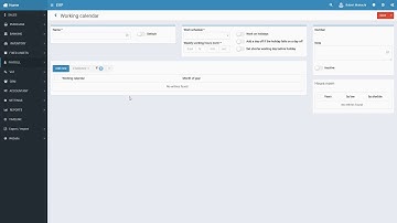 ERP Working calendar