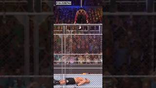 Jeff Hardy Destroys Brock Lesnar From The Top Of Steel Cage WWE 2k23 OMG Moments #shorts #wwe2k23